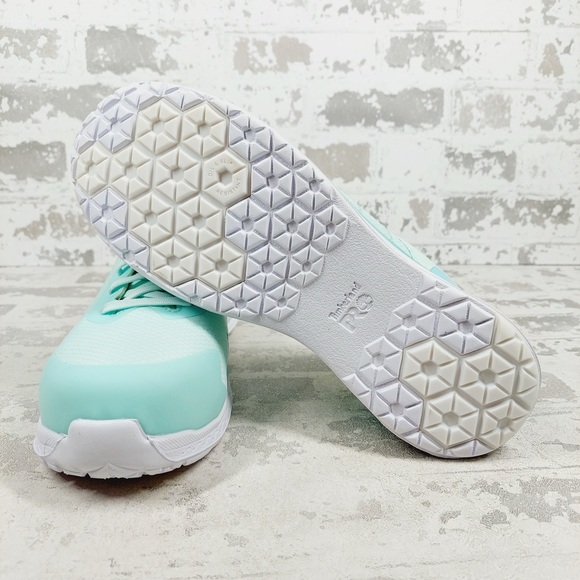 NEW Timberland PRO Overdrive Aqua Sage Composite Safety Toe Anti Fatigue T582 - Picture 7 of 11